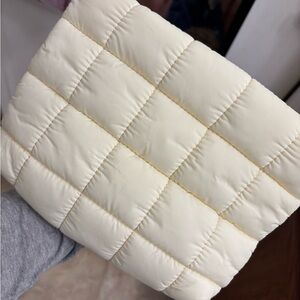 Tarte Cream Quilted Makeup Bag